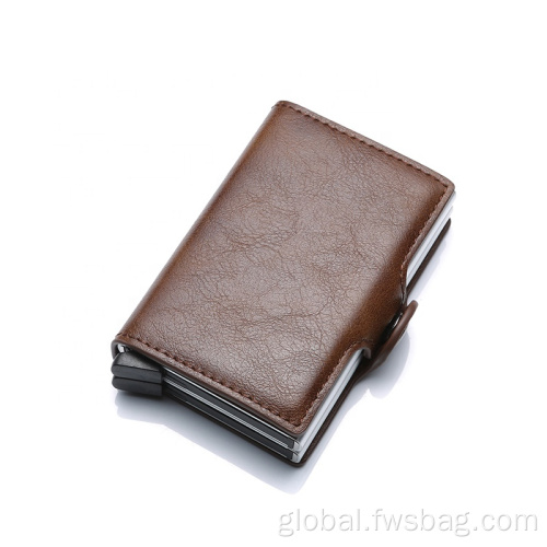 PU Leather Wallets for Men Automatic Popup Awesome Wallets Alloy Automatic Credit Card Factory